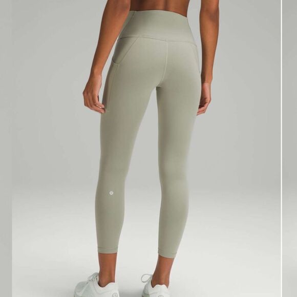 New LULULEMON Wunder Train High Rise HR Tight Pockets 25” LRLG Laurel Green 6 - Picture 2 of 6